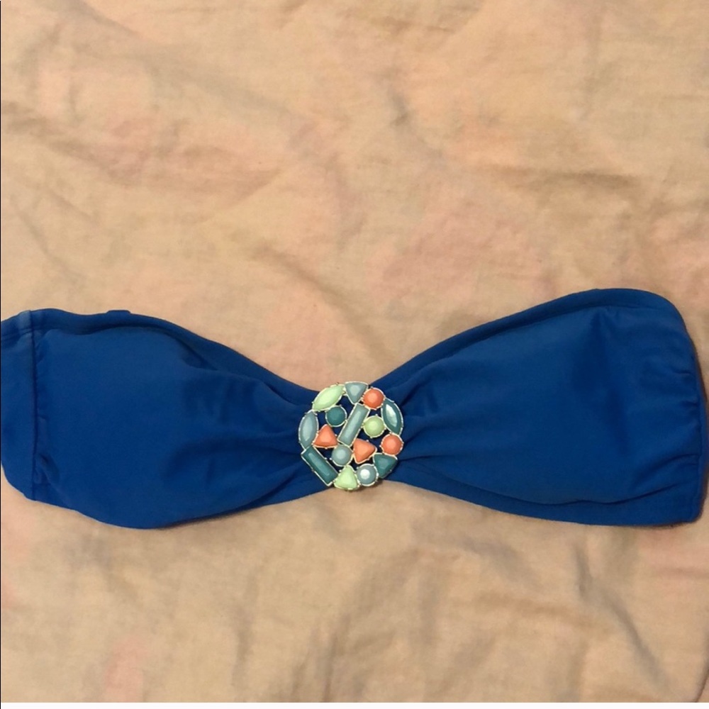 Blue bandeau top!